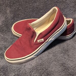 Vans Women's Burgundy Slip-On Loafers
